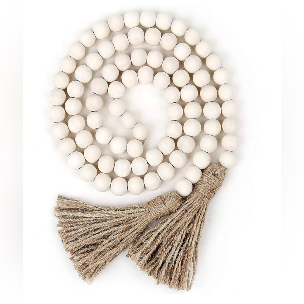 Never Used Wooden Bead Garland with Tassels​